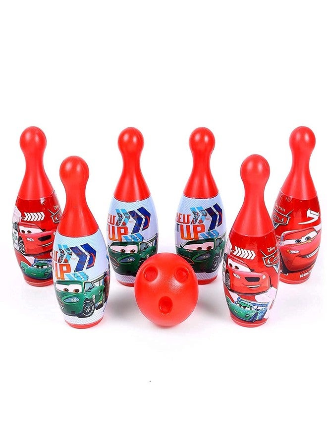 NIYANETAIL 6 Pin 1 Bowling Game Set for Kids with 6 Pin 1 Ball Sport Toys Gift for Baby Boys Girls Age 3 4 5 6 7 8.12 Years Old ABS Plastic (Car Bowling Set) - Image 1